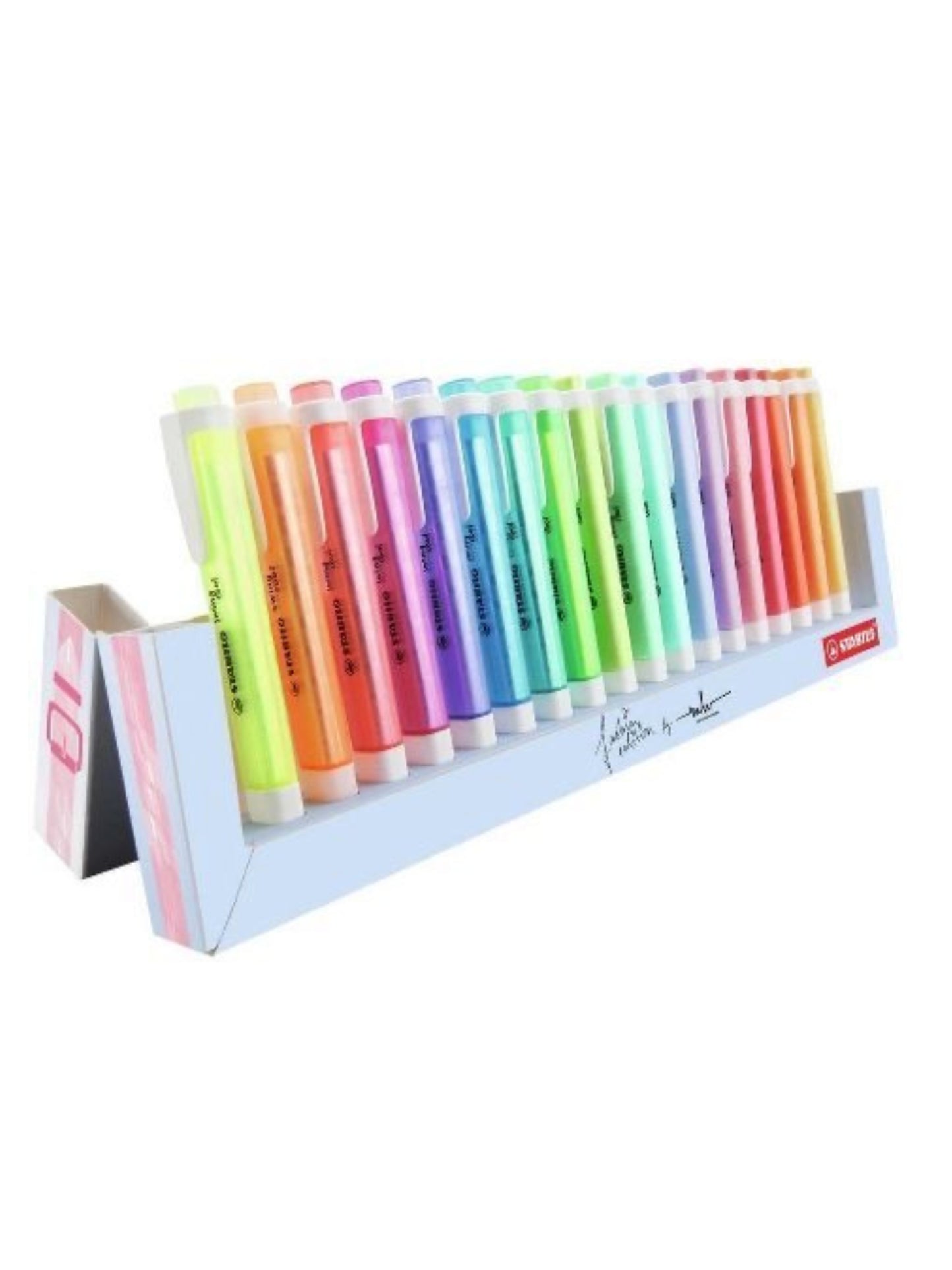SET DESTACADOR STABILO SWING COOL 18und + CAJA BASE