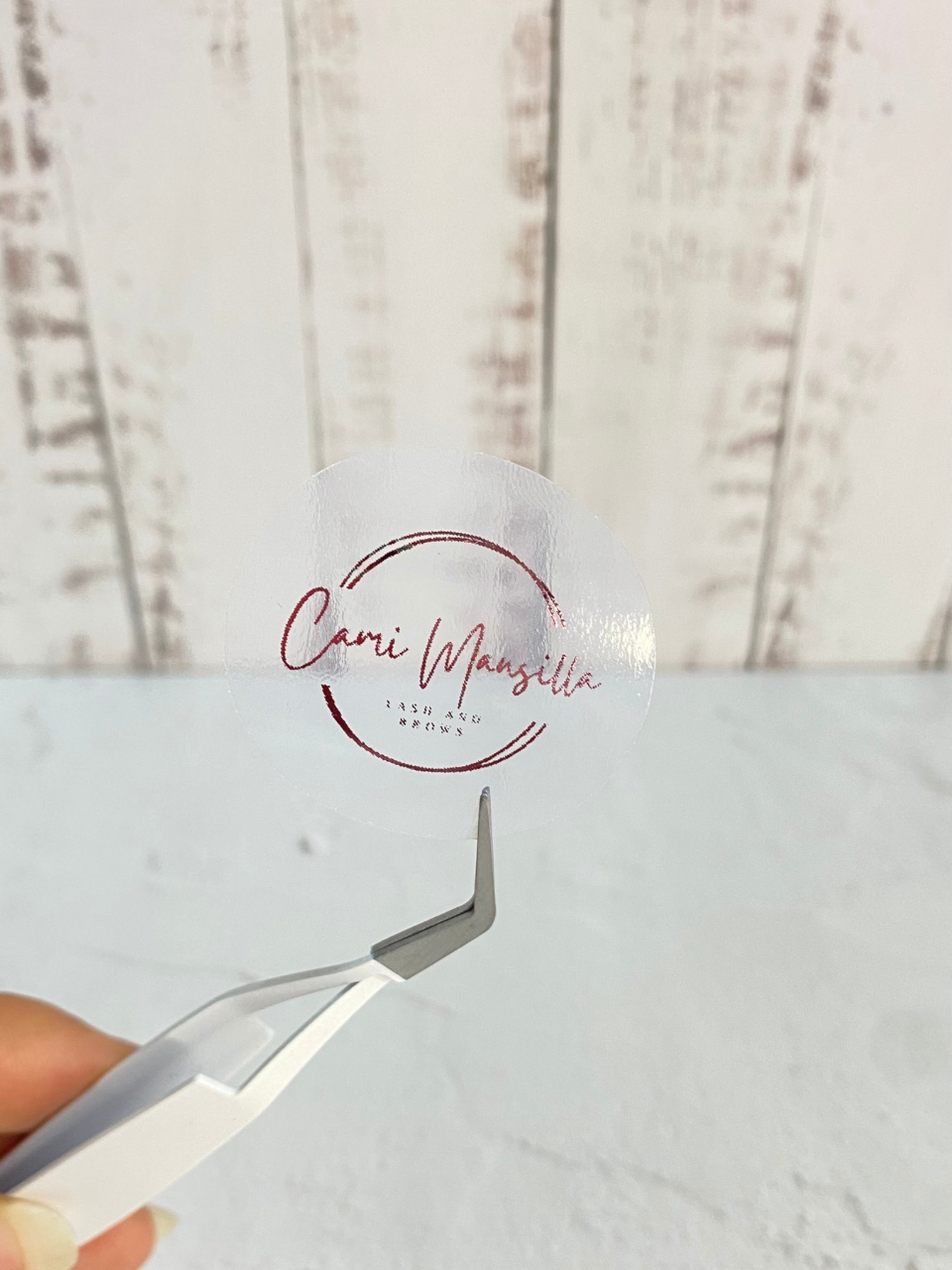 STICKER SEMITROQUELADO RESISTENTE AL AGUA CON FOIL