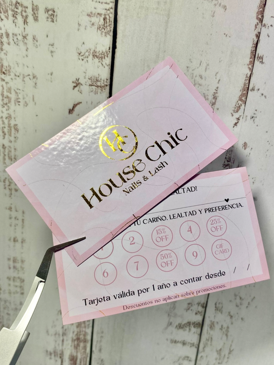 TARJETA DE FIDELIZACIÓN CON FOIL
